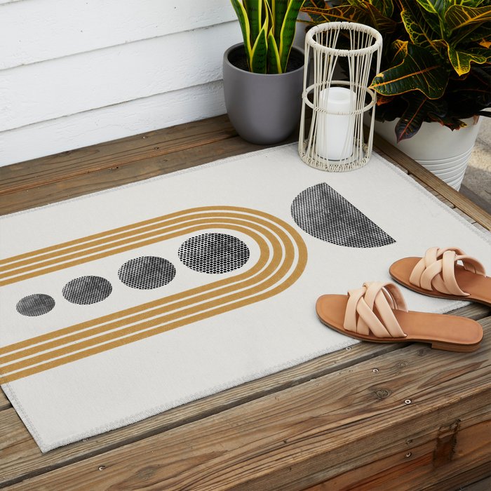 Retro Rainbow Outdoor Rug Gallery Image 2