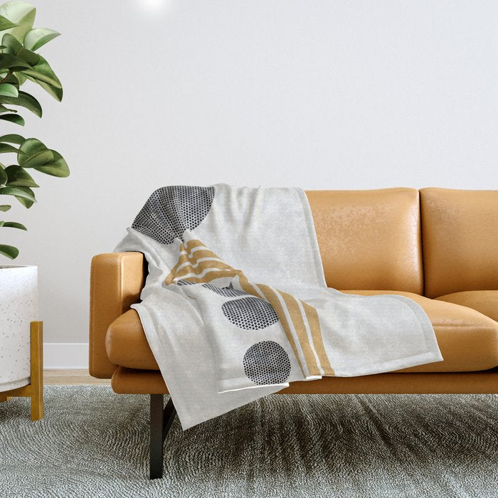 Retro Rainbow Throw Blanket Gallery Image 1