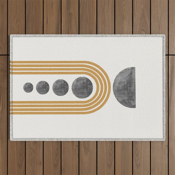 Retro Rainbow Outdoor Rug Gallery Image 1