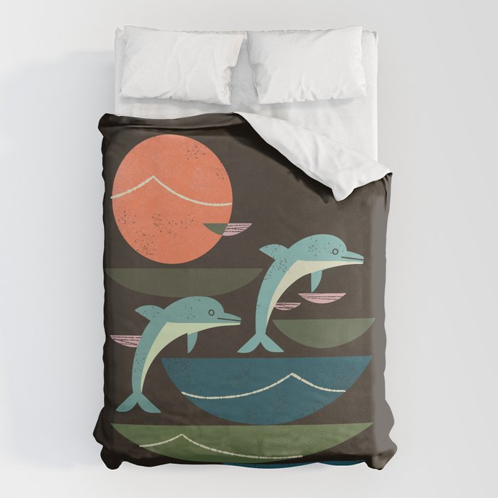 Sunset Dolphins Duvet Cover Gallery Image 6