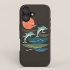 Sunset Dolphins iPhone Case Gallery Image 1