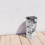 Black gray modern watercolor roses floral pattern Travel Mug Gallery Image 4