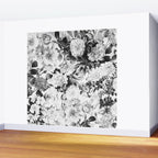 Black gray modern watercolor roses floral pattern Wall Mural Gallery Image 2