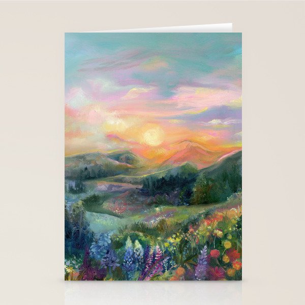 Sunset Landscape Stationery Card Gallery Image 2