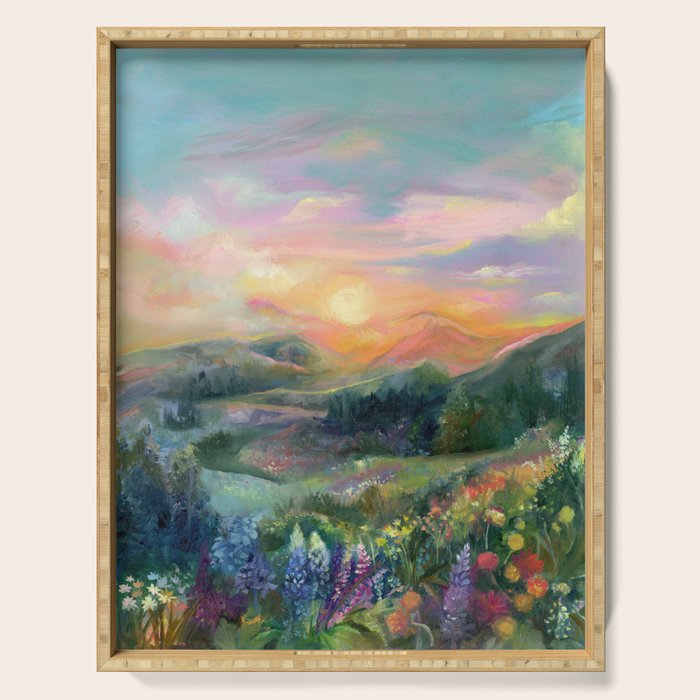 Sunset Landscape Serving Tray Gallery Image 1