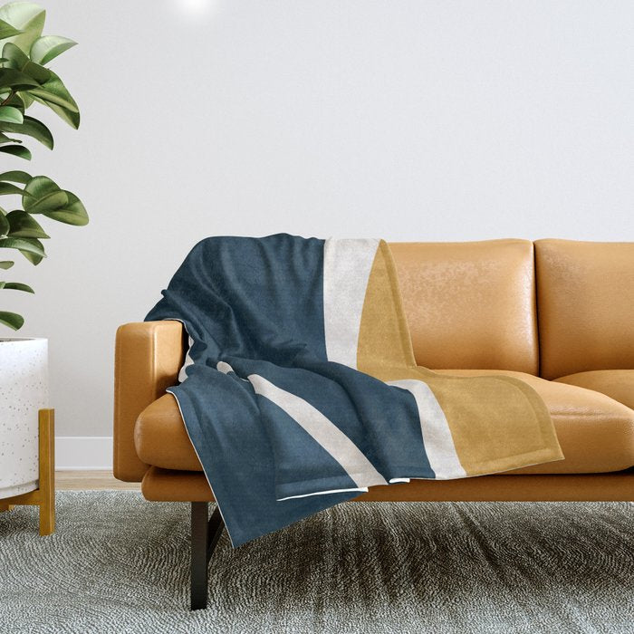 Minimalist Plant Abstract LXV Throw Blanket Gallery Image 1