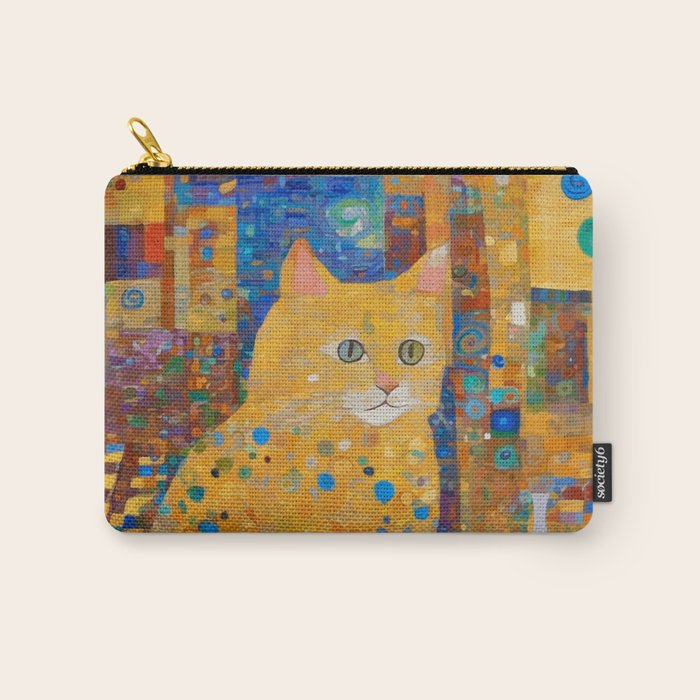 Klimt Tabby Cat in Colorful Room Carry All Pouch Gallery Image 1