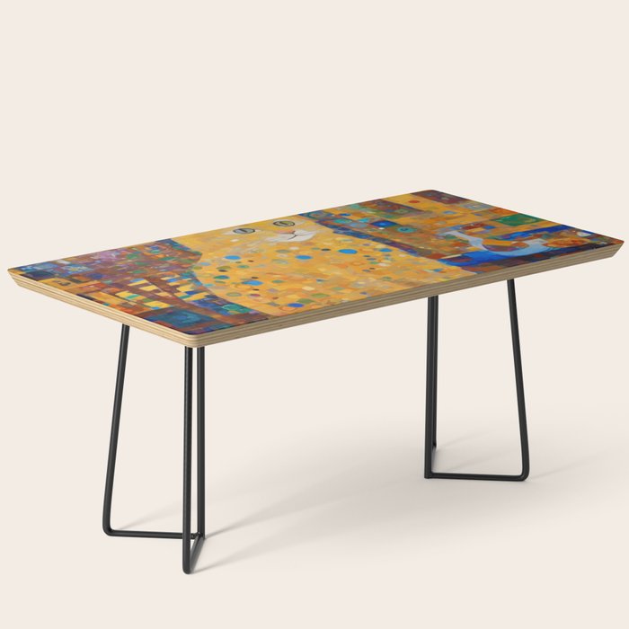 Klimt Tabby Cat in Colorful Room Coffee Table Gallery Image 1