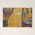 Klimt Tabby Cat in Colorful Room Welcome Mat Gallery Image 1