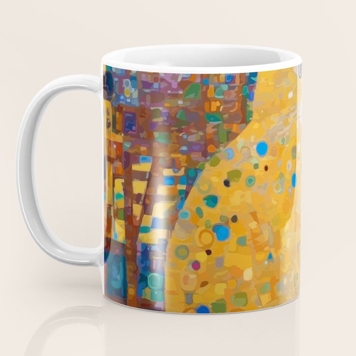 Klimt Tabby Cat in Colorful Room Coffee Mug Gallery Image 3