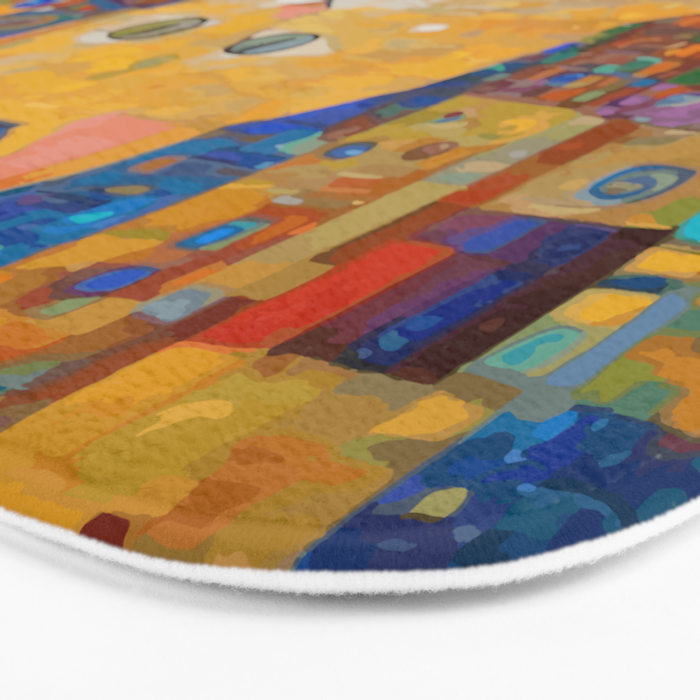 Klimt Tabby Cat in Colorful Room Bath Mat Gallery Image 3