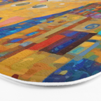 Klimt Tabby Cat in Colorful Room Bath Mat Gallery Image 3