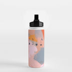pink peach in terracotta abstract Water Bottle Gallery Image 2