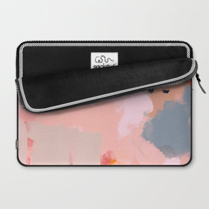 pink peach in terracotta abstract Laptop Sleeve Gallery Image 2