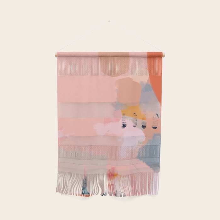 pink peach in terracotta abstract Wall Hanging Gallery Image 1