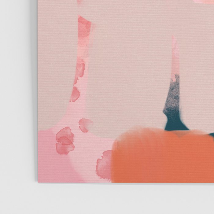 pink peach in terracotta abstract Poster Gallery Image 3
