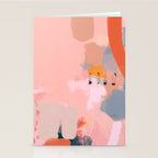 pink peach in terracotta abstract Stationery Card Gallery Image 2