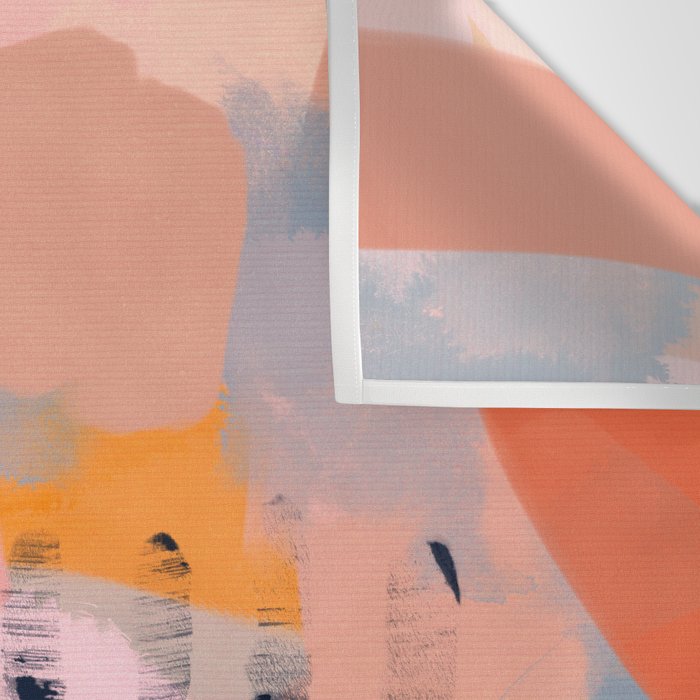pink peach in terracotta abstract Wall Tapestry Gallery Image 3