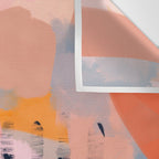 pink peach in terracotta abstract Wall Tapestry Gallery Image 3