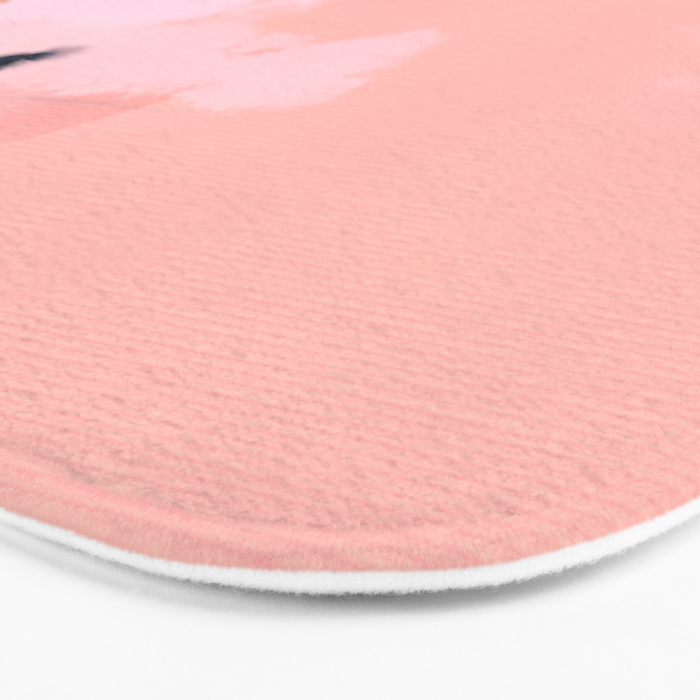 pink peach in terracotta abstract Bath Mat Gallery Image 3