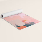 pink peach in terracotta abstract Yoga Mat Gallery Image 2