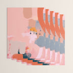 pink peach in terracotta abstract Wrapping Paper Gallery Image 3