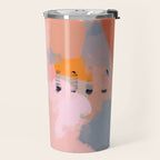 pink peach in terracotta abstract Travel Mug Gallery Image 2