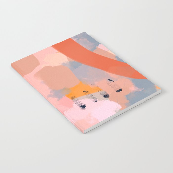 pink peach in terracotta abstract Notebook Gallery Image 2