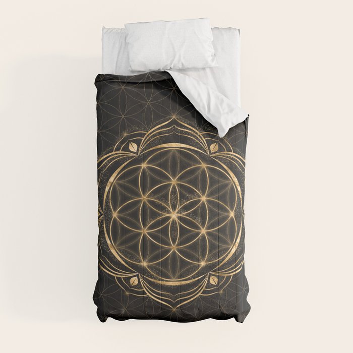 Seed of life in Lotus - Sacred Geometry Comforter Gallery Image 4