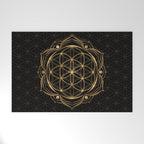 Seed of life in Lotus - Sacred Geometry Welcome Mat Gallery Image 1