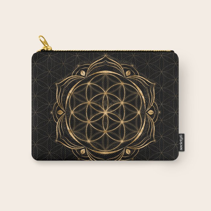 Seed of life in Lotus - Sacred Geometry Carry All Pouch Gallery Image 1