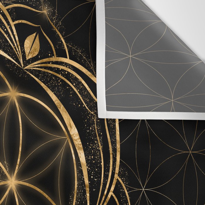 Seed of life in Lotus - Sacred Geometry Wall Tapestry Gallery Image 3