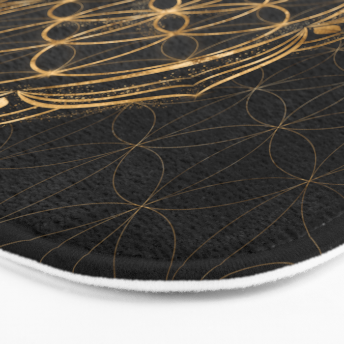 Seed of life in Lotus - Sacred Geometry Bath Mat Gallery Image 3