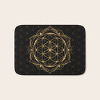 Seed of life in Lotus - Sacred Geometry Bath Mat Gallery Image 1