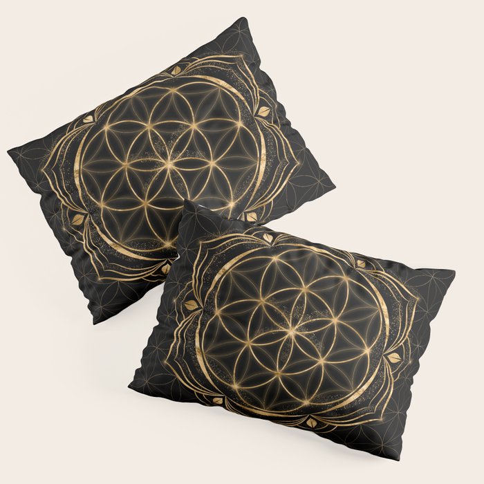 Seed of life in Lotus - Sacred Geometry Pillow Sham Gallery Image 1