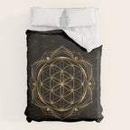 Seed of life in Lotus - Sacred Geometry Duvet Cover Gallery Image 6