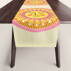 Smiling Sleeping Sun Face Table Runner Gallery Image 1
