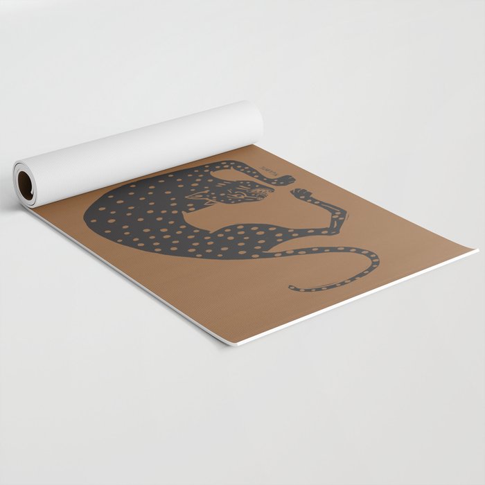 Blockprint Cheetah Yoga Mat Gallery Image 2