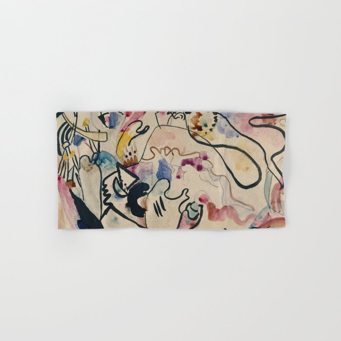 Wassily Kandinsky Aquarell Nr. 8 âJÃ¼ngster Tagâ (1911) Bath Towel Gallery Image 1