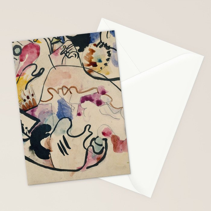 Wassily Kandinsky Aquarell Nr. 8 âJÃ¼ngster Tagâ (1911) Stationery Card Gallery Image 2