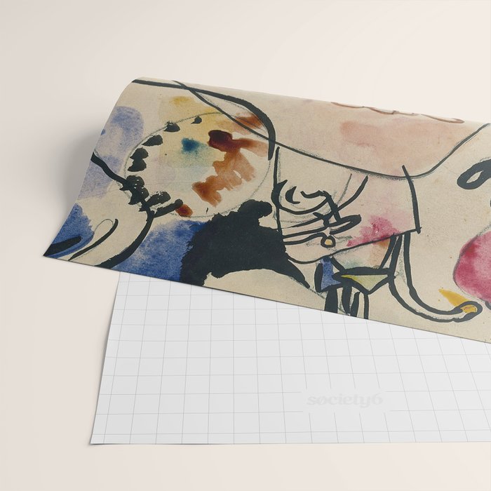 Wassily Kandinsky Aquarell Nr. 8 âJÃ¼ngster Tagâ (1911) Wrapping Paper Gallery Image 2