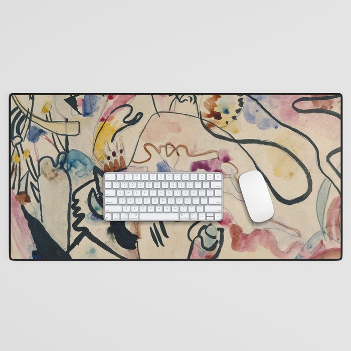 Wassily Kandinsky Aquarell Nr. 8 âJÃ¼ngster Tagâ (1911) Desk Mat Gallery Image 1