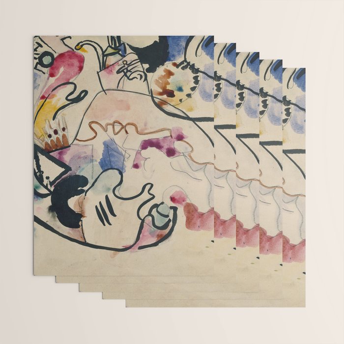 Wassily Kandinsky Aquarell Nr. 8 âJÃ¼ngster Tagâ (1911) Wrapping Paper Gallery Image 3