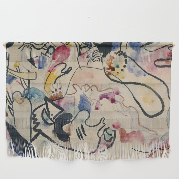 Wassily Kandinsky Aquarell Nr. 8 âJÃ¼ngster Tagâ (1911) Wall Hanging Gallery Image 1