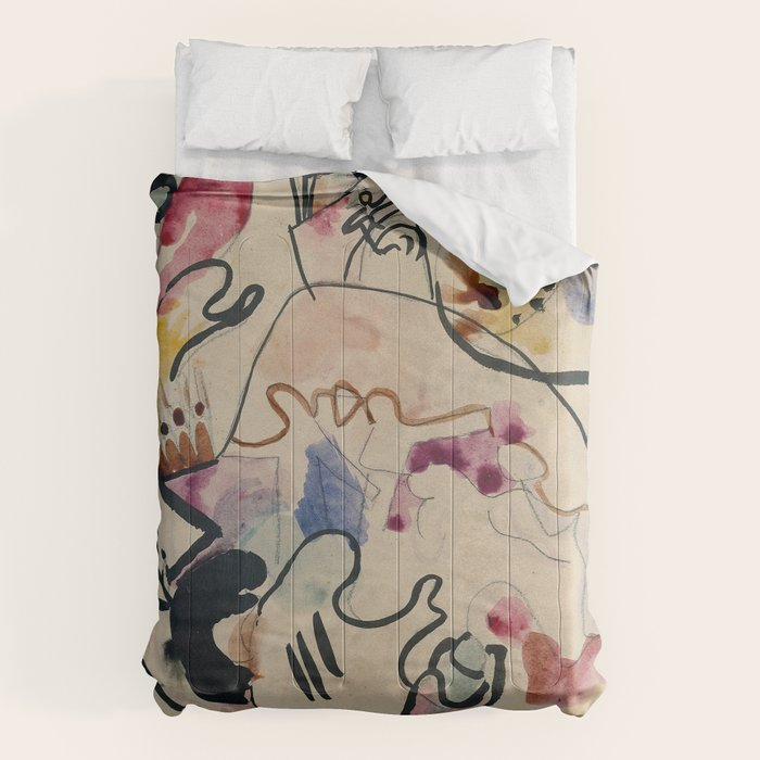 Wassily Kandinsky Aquarell Nr. 8 âJÃ¼ngster Tagâ (1911) Comforter Gallery Image 6