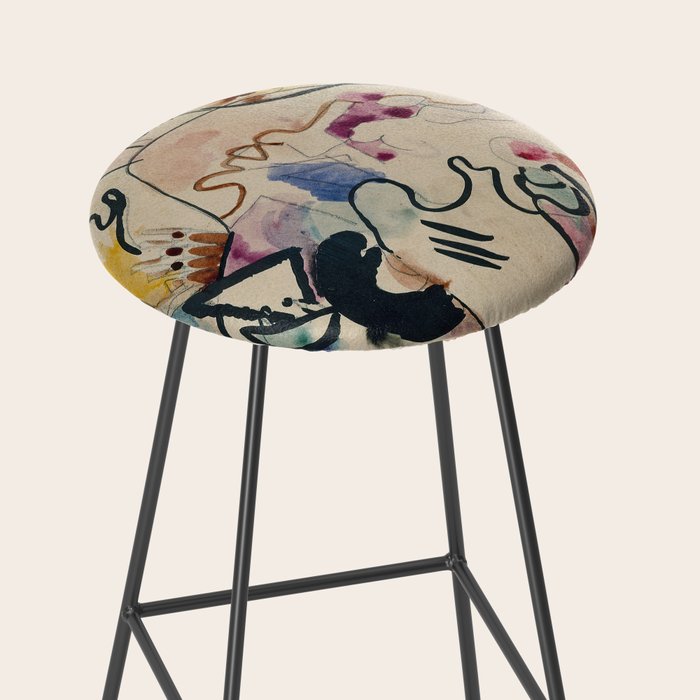 Wassily Kandinsky Aquarell Nr. 8 âJÃ¼ngster Tagâ (1911) Stool Gallery Image 2