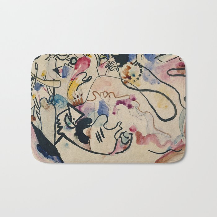 Wassily Kandinsky Aquarell Nr. 8 âJÃ¼ngster Tagâ (1911) Bath Mat Gallery Image 1