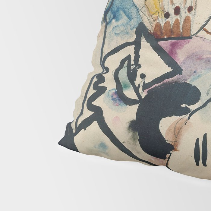 Wassily Kandinsky Aquarell Nr. 8 âJÃ¼ngster Tagâ (1911) Pillow Sham Gallery Image 4