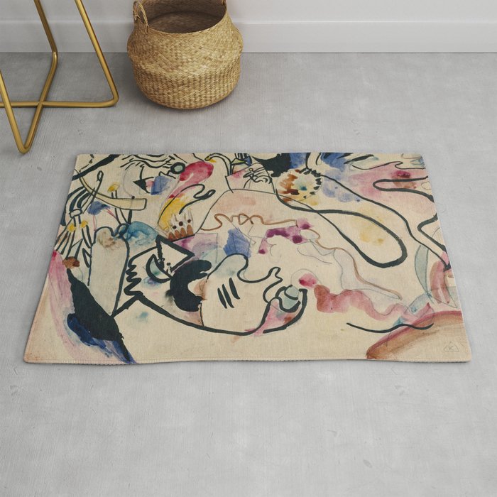 Wassily Kandinsky Aquarell Nr. 8 âJÃ¼ngster Tagâ (1911) Rug Gallery Image 1