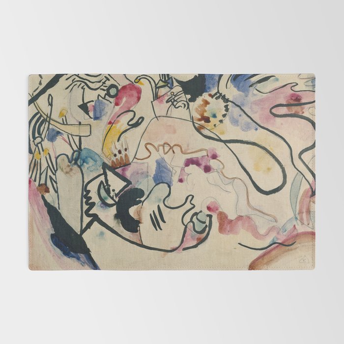 Wassily Kandinsky Aquarell Nr. 8 âJÃ¼ngster Tagâ (1911) Rug Gallery Image 2